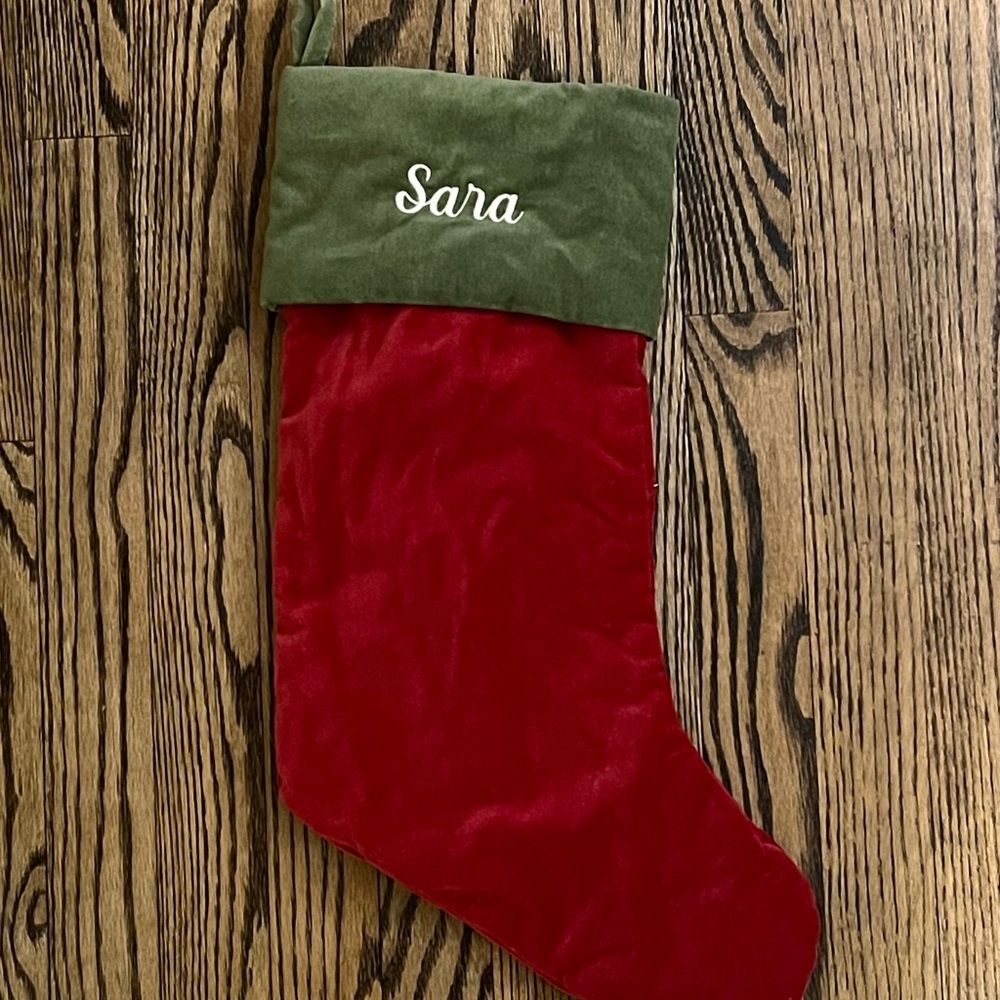 Pottery Barn Velvet Christmas Stocking